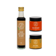 Balsamic & Spice Blend Bundle featuring Sticky Wattleseed Balsamic, Bush Dukkah, and Bush Curry Spice Blends.