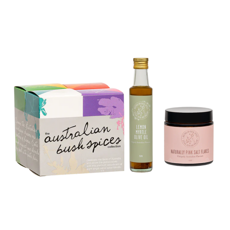 Taste Australia Pack featuring Lemon Myrtle Olive Oil and Pink Salt Flakes