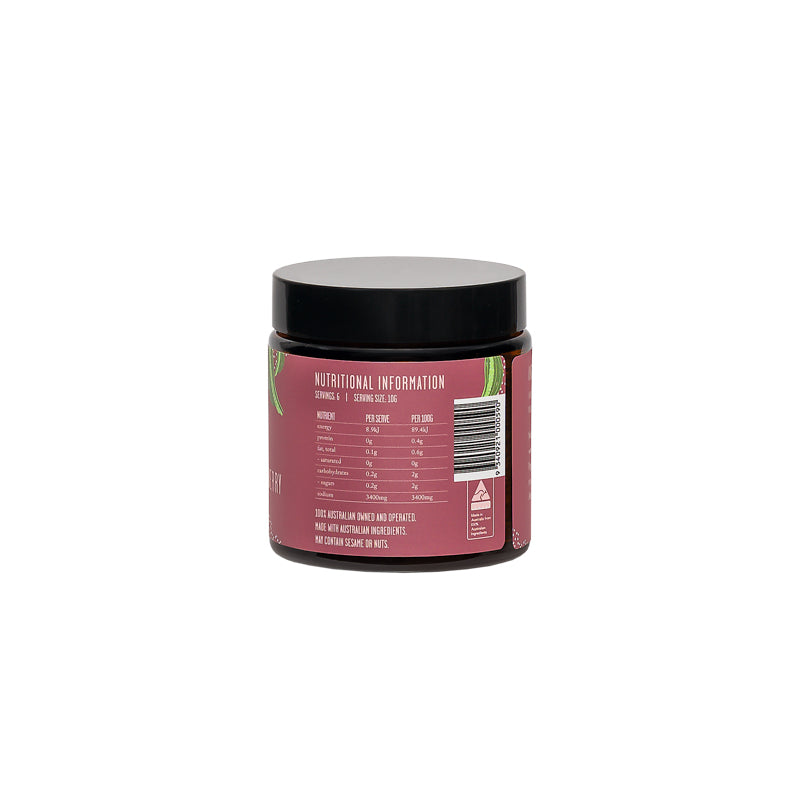Natural Pink Salt Flakes with Pepperberry | Australian Flavor