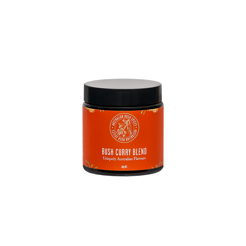 Native Bush Curry Blend featuring bush tomato, finger lime, and Tasmanian pepper leaf.