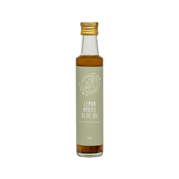 Lemon Myrtle Olive Oil infused with organic lemon myrtle for cooking